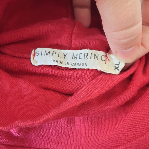 Simple Merino turtleneck in red/rouge size xlarge - Picture 5 of 12